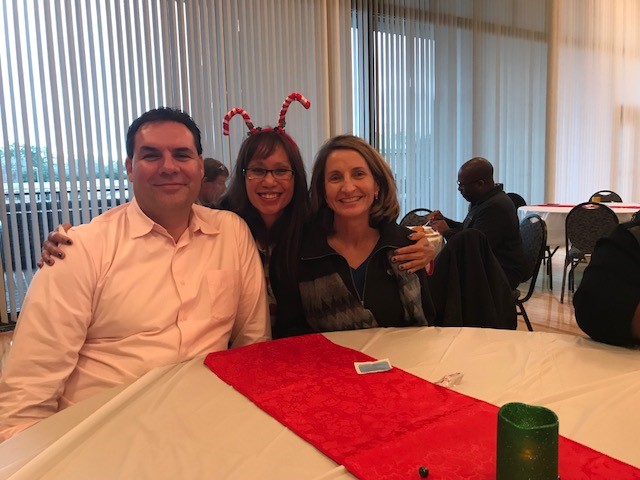 Tim, Jamee, and Terri at Holiday Unity Lunch 2017